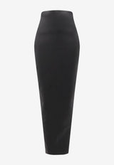 Rick Owens Dirt Pillar Maxi Wool-Blend Skirt Black RP02F5364WST09_BLACK_70217390