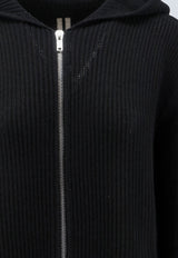 Rick Owens Virgin Wool Zip-Up Hoodie Black RU02F4647KWVH09_BLACK_70217392