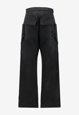 Rick Owens Stefan Wide-Leg Cargo Wool Pants Black RU02F4346WGP09_BLACK_70217395