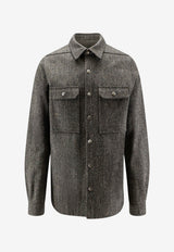 Rick Owens Long-Sleeved Wool Shirt Gray RU02F4729WCR49_Carbone_70217398