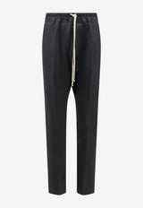 Rick Owens Elastic Waistband Straight-Leg Pants Black RU02F4380TE09_BLACK_70217399