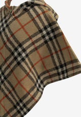 Burberry Kids Boys Vintage Check Poncho with Hood Beige 8131862_1cda6eb0-4514-4df7-9aaa-9d4125412d11
