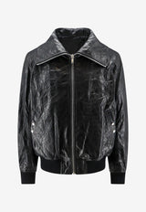 Rick Owens Dracuflight Zip-Up Leather Jacket Black RU02F4751LBE09_BLACK_70217405