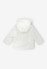Moncler Kids Babies Viona Faux Fur Padded Jacket White VIONA1A00030-54AQY034_2f07984a-69b4-4fde-8442-57342c7aa4f1