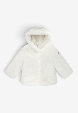 Moncler Kids Babies Viona Faux Fur Padded Jacket White VIONA1A00030-54AQY034_2f07984a-69b4-4fde-8442-57342c7aa4f1