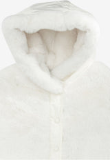 Moncler Kids Babies Viona Faux Fur Padded Jacket White VIONA1A00030-54AQY034_2f07984a-69b4-4fde-8442-57342c7aa4f1