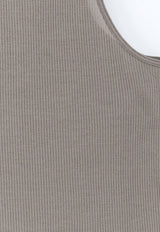 Rick Owens Tower Silk-Blend Tank Top Gray RP02F5101RC34_DUST_70217407