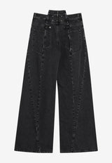 Maison Margiela Wide-Leg Faded Jeans Black S51LA0133S30496/T_MARGI-961
