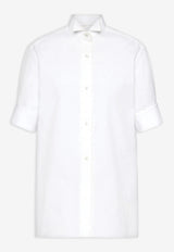 Maison Margiela Short-Sleeved Poplin Shirt White S51DR0006S43001/T_MARGI-100