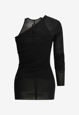 Rick Owens Banana One-Shoulder Slim Top Black RP02F5203MR09_BLACK_70217508