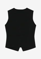 Max Mara Gola Buttoned Yarn Vest Black MXMGOLAWO/T_MAXM-006