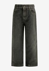 Golden Goose Kids Boys Spotted-Effect Denim Pants Gray GKP02808P00271660719_0be28d4c-63af-4f7e-84db-6d80c7834a8f