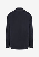 Rick Owens Long-Sleeved Wool Shirt with Flap Pockets Black RU02F4236FLM09_BLACK_70376503