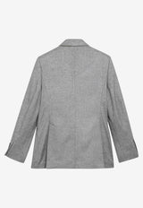 Max Mara Flash Double-Breasted Blazer Gray MXMFLASHWO/T_MAXM-001