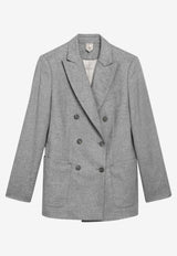 Max Mara Flash Double-Breasted Blazer Gray MXMFLASHWO/T_MAXM-001