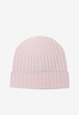 Moncler Kids Babies Classic Ribbed Beanie Pink 3B00006-M1131529_b7a7b27a-6940-482f-bc7b-cd7958ffc08a