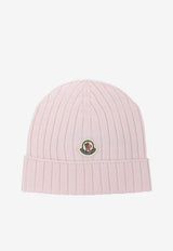 Moncler Kids Babies Classic Ribbed Beanie Pink 3B00006-M1131529_b7a7b27a-6940-482f-bc7b-cd7958ffc08a