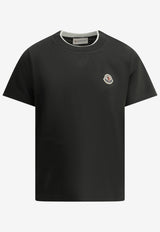 Moncler Kids Boys Logo Patched T-shirt Black 8C00008-K89AFV999_90cecd3c-eab0-4084-b466-bf3daeedb996