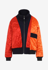 Reversible Spliced Bomber Jacket