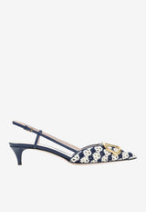 VLogo 40 Crochet Slingback Pumps