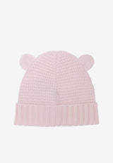 Moncler Kids Babies Wool Knit Beanie with Teddy Bear Ears Pink 3B00005-M1131529_33aa9719-4403-4367-b2f7-4c69631cd28d