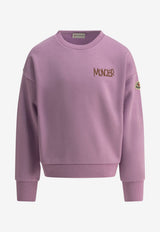 Moncler Kids Girls Logo Print Sweatshirt Purple 8G00014-899PS602_ee80cbc1-880e-4653-b5d8-e02a33d801fb