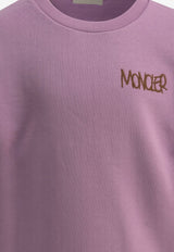 Moncler Kids Girls Logo Print Sweatshirt Purple 8G00014-899PS602_ee80cbc1-880e-4653-b5d8-e02a33d801fb