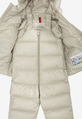Moncler Kids Babies Deidre Padded Snowsuit Beige DEIDRE1F00001-597YX20N_aaf6b0c6-f571-4fe6-b5c9-680373804d23