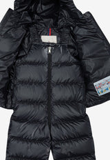 Moncler Kids Babies Deidre Padded Snowsuit Blue DEIDRE1F00001-597YX778_475cdeb2-0d81-42ca-8f49-e00d3b60380c