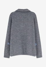 Maison Margiela Ribbed Linen and Wool Sweater Gray S67HL0008M13024853F_BROWN_70014361