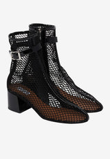 Alaïa 55 Fishnet Ankle Boots Black AA3B2005A028--999