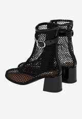 Alaïa 55 Fishnet Ankle Boots Black AA3B2005A028--999