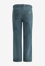 Moncler Kids Boys Logo Patch Straight-Leg Jeans Blue 2A00004-598A1730_63987fb8-d222-4d6f-a7c3-541d7f376965