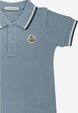 Moncler Kids Baby Boys Logo Patch Polo T-shirt Blue 8A00002-8496F78G_8a9c9a76-25fb-4e05-b572-6eb86a279859