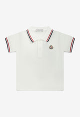 Moncler Kids Baby Boys Logo Patch Polo T-shirt White 8A00002-8496F034_60964e0b-c22a-414b-98a9-b5c5d8bb2132