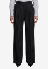 Dolce & Gabbana Wool Stripe Tailored Pants Black FTC17T-FRZAT-S8051