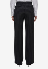 Dolce & Gabbana Wool Stripe Tailored Pants Black FTC17T-FRZAT-S8051