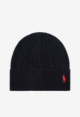 Polo Ralph Lauren Cable Knit Logo Beanie Blue 455981442008WO/T_POLOR-HN