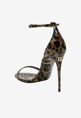 Dolce & Gabbana Keira 105 Leopard Print Sandals Brown CR1339AM568/T_DOLCE-HA93M