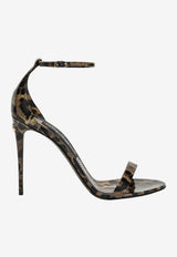 Dolce & Gabbana Keira 105 Leopard Print Sandals Brown CR1339AM568/T_DOLCE-HA93M