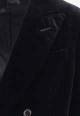 Tom Ford Double-Breasted Velvet Blazer Black JLNP02CGS04NAA_BLACK_70014363