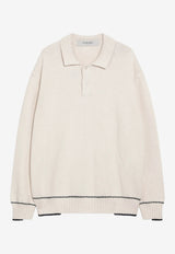 Golden Goose DB Rindley Logo Polo T-shirt Cream GMP02822P002674/T_GOLDE-11560