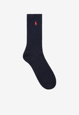 Polo Ralph Lauren Logo Ribbed Socks Navy 449876014005CO/T_POLOR-NR