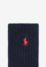 Polo Ralph Lauren Logo Ribbed Socks Navy 449876014005CO/T_POLOR-NR