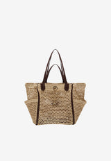 Chloé Iconic Logo Raffia Tote Bag Beige CH26US906P08/T_CHLOE-24P