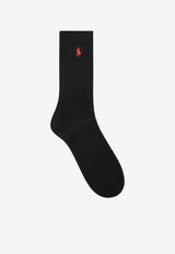 Polo Ralph Lauren Logo Ribbed Socks Black 449876014004CO/T_POLOR-RB