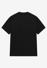 Moncler Logo Embroidered T-shirt Black 8C0001189AUG/T_MONCL-999