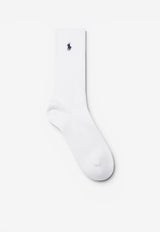 Polo Ralph Lauren Logo Ribbed Socks White 449876014003CO/T_POLOR-WN