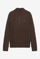 Polo Ralph Lauren Half-Zip Cable Knit Sweater Brown 710810841507CO/R_POLOR-NB