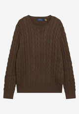 Polo Ralph Lauren Cable Knit Logo Sweater Brown 710775885520CO/R_POLOR-CB